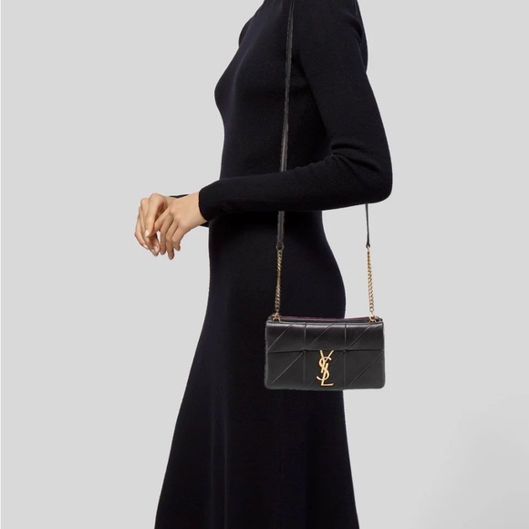 Yves Saint Laurent Black and Gold Shoulder Bag - Picture 2 of 16